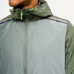 Ensemble de survêtement homme 2026 personnalisé avec broderie, en nylon de haute qualité, logo réfléchissant, respirant, avec fermeture éclair, deux pièces, coupe-vent court - Product Image 5
