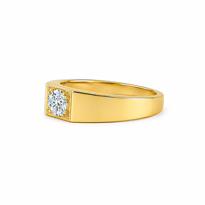 Bague de fiançailles en argent sterling 925 avec diamant rond brillant serti à griffes, bijoux faits main sur mesure pour homme - Product Image 5