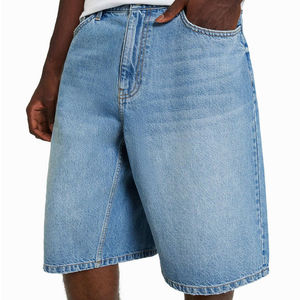 Shorts en jean décontractés personnalisés pour hommes, en coton, style streetwear, prix abordable, pour l'été - Product Image 3
