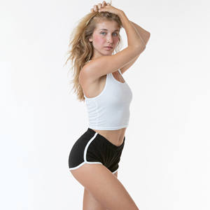Nouveauté : Short de sport moulant pour femme, en coton respirant et à séchage rapide, taille basse avec cordon de serrage, idéal pour la course à pied. - Product Image 4
