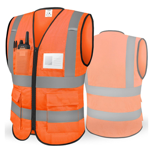 Custom Logo Workwear <b>Uniforms</b> Safety Vest Lightweight Reflective <b>Construction</b> Safety Vest Premium Manufacturer - Product Image 1