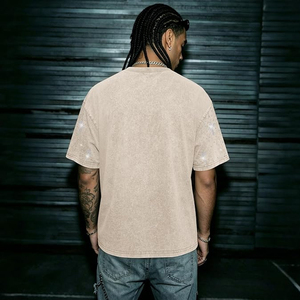 Camiseta Gótica para Hombre con Cruz de Diamantes de Imitación, Brillante, Estilo Y2K Punk Grunge Streetwear Vintage, con Gráficos y Lavado Ácido, Holgada - Product Image 3