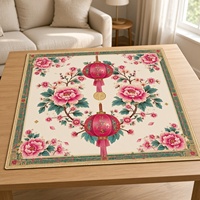 Tapis de table carré vintage chinois pour Mahjong, antidérapant et insonorisant, pour jouer au Mahjong