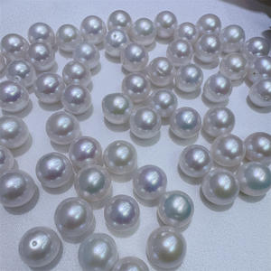 Perlas de Agua Dulce Blancas Edison Naturales, Grandes, de 12-13 mm, Superficie de Espejo con Luz Intensa, Cuentas Sueltas - Product Image 2