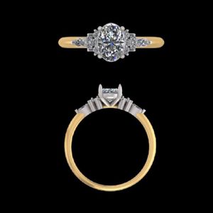 แหวนหมั้นเพชรทรงรี 0.88 กะรัต ทองคำแท้ 14k 18k สีเหลือง ดีไซน์เก๋ไก๋ พร้อมวงแหวนลายเกลียวเรียบง่าย ของขวัญเครื่องประดับเจ้าสาวสำหรับงานแต่งงาน - Product Image 1