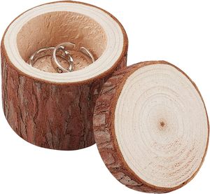 AL-FALAH CRAFT PRIVATE LIMITED Boîte à alliances en bois gravée pour cérémonie de mariage, capacité 2 alliances (L'aventure commence) - Product Image 1