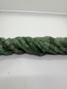 Perles de pierres précieuses en aventurine verte naturelle, forme irrégulière, 10-15 mm, brin de 16 pouces, fabrication de bijoux - Product Image 4