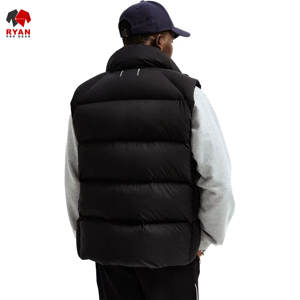 Gilet matelassé pour homme de qualité supérieure, tissu confortable et respirant avec logo personnalisé, col montant - Product Image 6