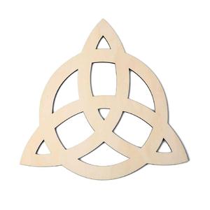 Knot <b>Wall</b> Art Wooden Crystal <b>Grid</b> Triquetra Symbol Sacred Geometry Spiritual Meditation Altar Home Decoration - Product Image 1