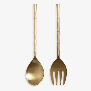 Luxury Stainless Steel Metal Salad Serving Set for <b>Buffet</b> Party and Wedding <b>Table</b> Styling - Product Image 1