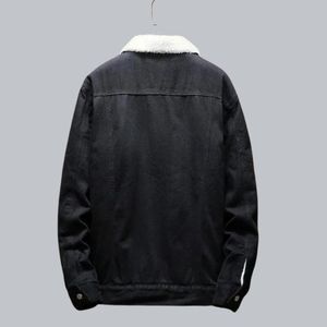Men's High Quality Winter Thicker Jean <b>Jacket</b> With Fur Winter Design Varsity <b>Jacket</b> Fur <b>Lined</b> Denim <b>Jackets</b> With <b>Fleece</b> Fur Made - Product Image 2