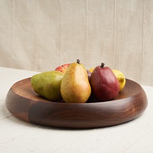 Bol à fruits rectangulaire minimaliste en bois de noyer artisanal - Design moderne, vente en gros - Product Image 1