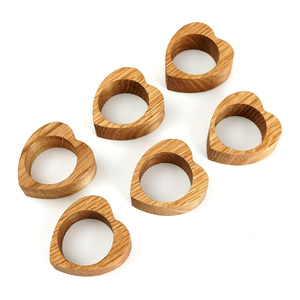 Napkin Ring Light Natural Wooden Eco-Friendly Durable Modern Luxury Napkin Ring Smooth Wide Serviette Holder Wedding Restaurant - Product Image 4