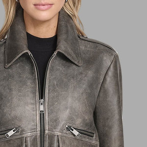 High Quality Women Genuine <b>Leather</b> <b>Jacket</b> Winter Latest Style Custom Logo Woman Clothes Outerwear <b>Long</b> Sleeve <b>Leather</b> <b>jackets</b> - Product Image 6