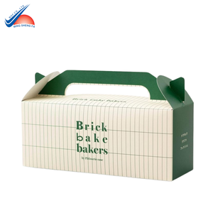 Caja de papel impresa personalizada para panadería con asa | Caja de embalaje de galletas ecológica - Product Image 2