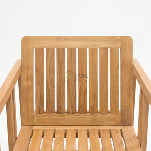 Minimalist Wood <b>Outdoor</b> Felcia Single Seat Garden <b>Sofa</b> Durable Design for Patio Use - Product Image 4