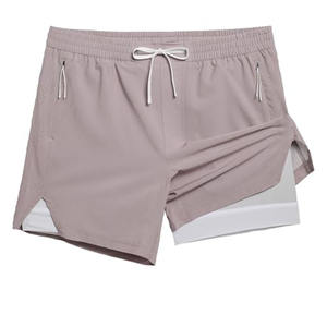 Custom Logo Embroidery Men's Body Building Training Joggers Running Shorts For Men Single <b>Layer</b> GYM Athletic Fitness Short Pants - Product Image 2