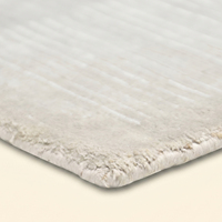 Tapis en laine fait main DECORDEC blanc ivoire texturé, antidérapant, écologique, moderne, épais, motif quadrillé subtil, pour salon et chambre