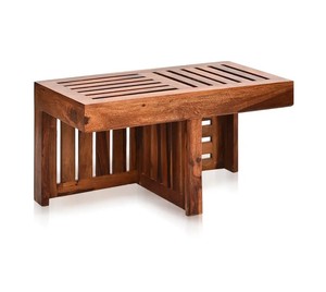 Juego de mesas de centro apilables de madera maciza |   Muebles Modernos Contemporáneos con 2 Taburetes Tapizados |   Muebles para Sala de Estar que Ahorran Espacio - Product Image 2