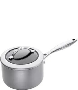 High quality durable stainless steel metal sauce <b>pan</b> for cooking <b>soups</b> stews curries and sauces in any modern kitchen - Product Image 5