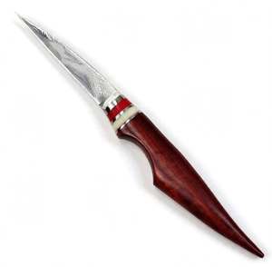Handcrafted Damascus Steel Precision Detail Utility Knife Rosewood Handle Bone Bolster <b>Craft</b> <b>Tool</b> - Product Image 4
