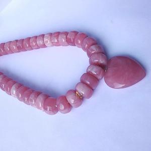 <b>Resin</b> Beaded Necklace with Natural Pearl Heart Pendant Fashion Party Women's Jewelry Gift - Product Image 2
