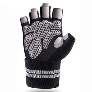 Weight Lifting Gym Training For Men Women Unisex Adjustable Wrist Strap <b>Half</b> Finger Fitness Gloves Breathable Non <b>Slip</b> - Product Image 2