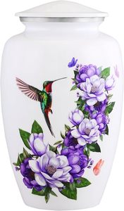 Urnas de Cremación para Adultos con Diseño de Flor de Magnolia y Colibrí, Urnas Decorativas para Cenizas Humanas, Venta al Por Mayor - Product Image 2