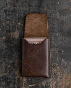 Portefeuille en cuir sans couture à prix d'usine, porte-cartes minimaliste et fin en cuir véritable, petit portefeuille pour homme SLW-0035 - Product Image 6