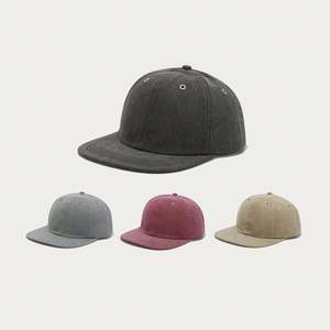 Gorra de Béisbol Retro de Color Sólido con Visera Ancha para Mujer, para Cabezas Pequeñas y Grandes, Marca de Moda Coreana, Estilo Hip Hop, Gorra para Parejas - Product Image 1