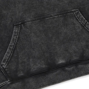 Sweat à capuche pour homme de haute qualité du fabricant 400gsm Vintage Acid Wash Zipper Pullover Rhinestone Sun Faded Heavyweight for Winter - Product Image 6