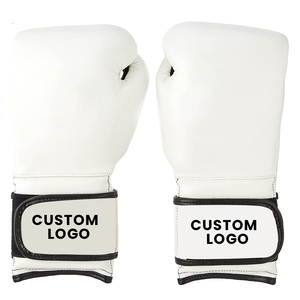 Guantes de Boxeo de Cuero Blanco Profesionales con Logotipo Personalizado – Guantes de Entrenamiento de Sparring de Primera Calidad – Guantes de Muay Thai de Alto Rendimiento al por Mayor - Product Image 4