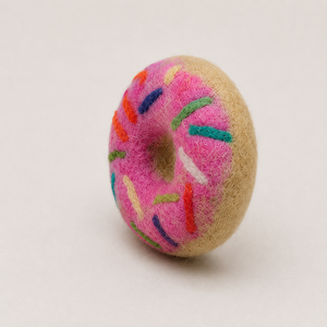 Felt <b>Wool</b> Donut Toy with Colorful Sprinkles Soft Montessori Educational Numbers Plush for Kids - Product Image 6
