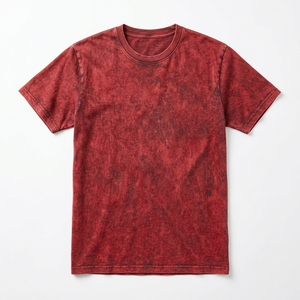 Vintage Washed <b>Red</b> <b>Men</b> <b>T</b> <b>Shirt</b> Short Sleeve Crew Neck Tee Casual Streetwear - Product Image 1