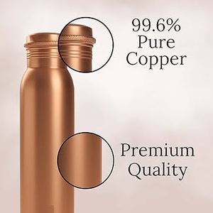 Top Selling Eco-Friendly Classic <b>Design</b> Copper Water Bottle 750ml Capacity Yoga Special Indian Manufactured <b>by</b> Radhe Enterprises - Product Image 2