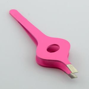 Herramientas Cosméticas Profesionales para Cejas de Acero Inoxidable Reutilizables y Sostenibles, con Recubrimiento Morado Ecológico, Agarre Ancho y Punta Inclinada - Product Image 2