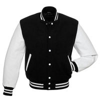 Blouson universitaire personnalisé brodé respirant pour homme, en laine, style bomber, col montant, boutonnage frontal, style universitaire