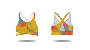 Sujetador deportivo sin costuras para mujer, transpirable, de alto soporte, de secado rápido, elástico en cuatro direcciones, con logo frontal, top de gimnasio, venta al por mayor personalizada - Product Image 5