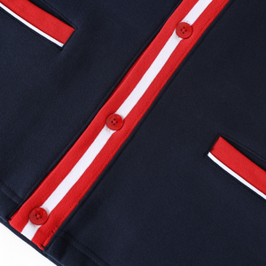 Cardigan en molleton bleu personnalisé de l'Université Howard pour les acheteurs en gros, fourniture pour les organisations avec service de broderie personnalisée - Product Image 6