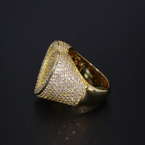 Anillo de Plata con Moissanita en Forma de Corazón, Estilo Hip Hop, con Micro Pavé, Lujoso y Brillante, Unisex, Ideal para Regalo - Product Image 6