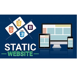 Pages légères qui se chargent en 1 seconde, développement de sites Web statiques avec menu de navigation, diaporama d'images et liens dans la colonne latérale. - Product Image 1