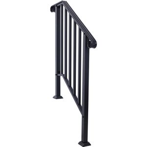 Barandillas Flexibles para Exteriores de 2-3 Escalones con Piquete # 2 Piezas de Hierro Forjado para Escaleras Exteriores - Product Image 4