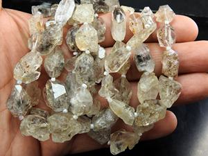 Herkimer Diamond <b>Natural</b> <b>Crystal</b> Rough Tumble Nuggets Beads Loose Raw Stone White 8 Inches Third Party Certified US Origin - Product Image 5