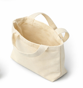 Canvas Tote <b>Bag</b> With Woman In <b>Hat</b> And Flower Design Medium Size Casual Style Daily Use Hand Carry Handle - Product Image 3