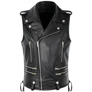 Chaleco de Cuero Premium para Motociclistas, Diseño Moderno, Resistente al Viento, Cómodo y Elegante - Product Image 1