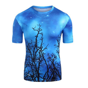 เสื้อยืดผ้าฝ้ายแท้ 100% น้ำหนัก 300 กรัม พิมพ์ลายด้านหน้าด้วยเทคนิค Sublimation เป็นมิตรต่อสิ่งแวดล้อม ผลิตโดยโรงงาน OEM รับผลิตเสื้อยืดแบบ Private Label - Product Image 1