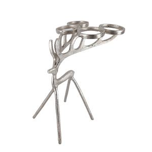 Aluminium décoratif fantaisie couleur argent élégant métal renne Sculpture brut nickelé finition fait à la main - Product Image 1