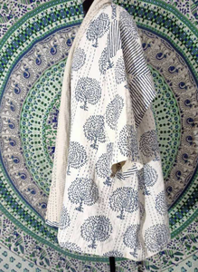 Printed Kantha Cotton Eco-Friendly <b>Jacket</b> <b>Women</b> Long Sleeve Loose Fit Woven <b>Spring</b> Summer Autumn Casual Wear - Product Image 2