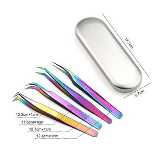 Pince à épiler antistatique pour cils, pointe précise, en acier inoxydable, outil de beauté professionnel, applicateur pour extension de cils en salon - Product Image 1