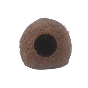 Cachette artisanale trois quarts de coquille de noix de coco de qualité supérieure pour les hamsters et les reptiles au meilleur prix du marché - Product Image 3